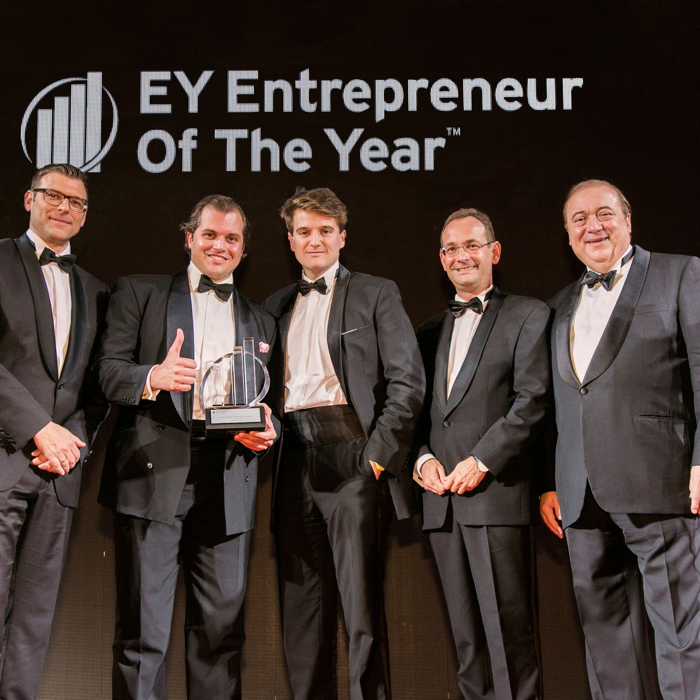 Lorenz Edtmayer und Maximilian Nimmervoll wurden mit dem Entrepreneur of the Year-Award ausgezeichnet.