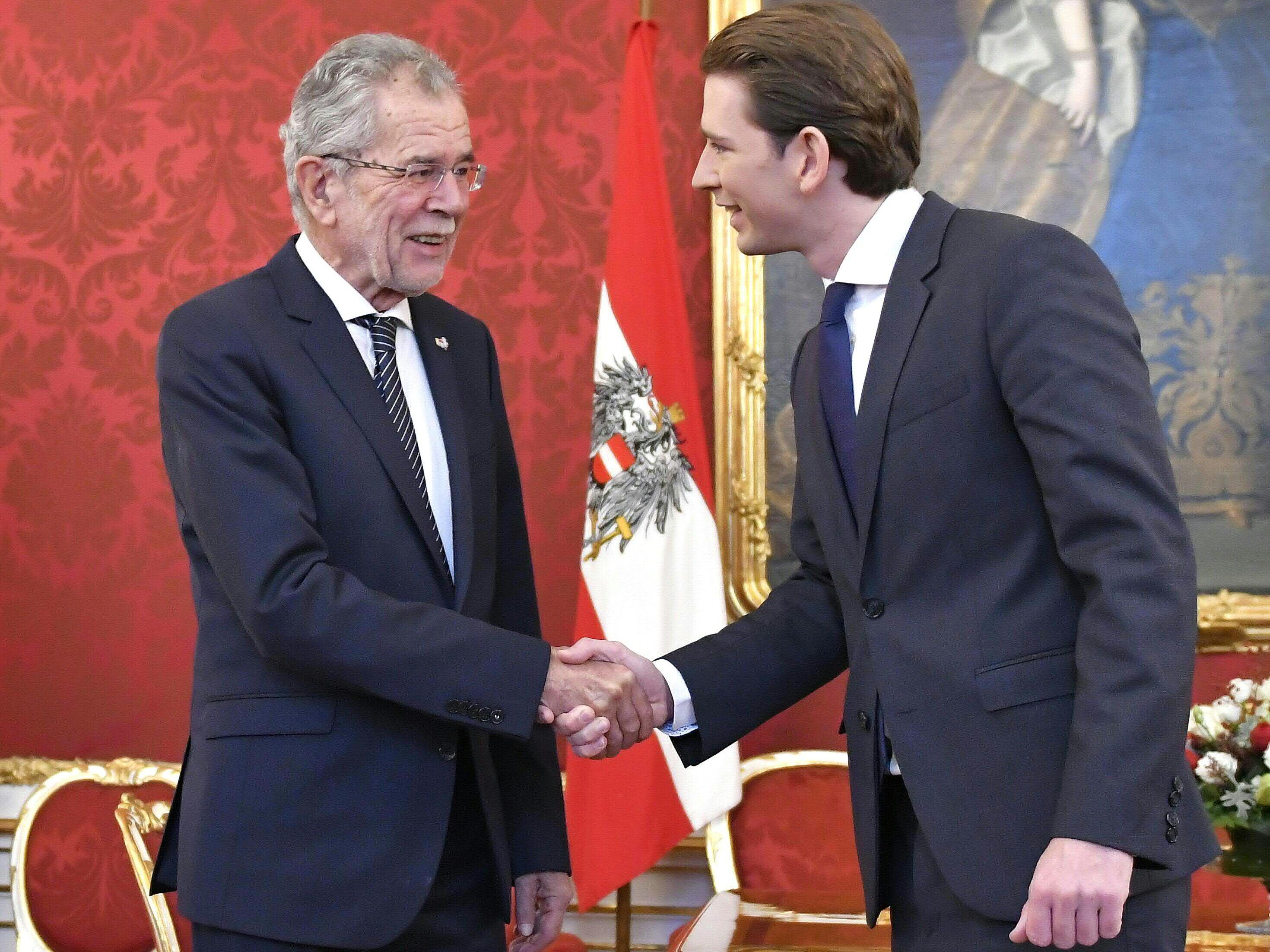 Bundespräsident Alexander Van der Bellen empfängt am Montag Außenminister Sebastian Kurz (ÖVP) in der Präsidentschaftskanzlei in Wien