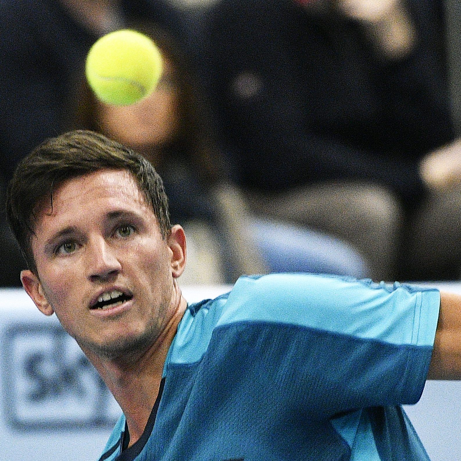 Der Niederösterreicher Dennis Novak schaffte es gegen den Italiener Thomas Fabbiano ins Achtelfinale.