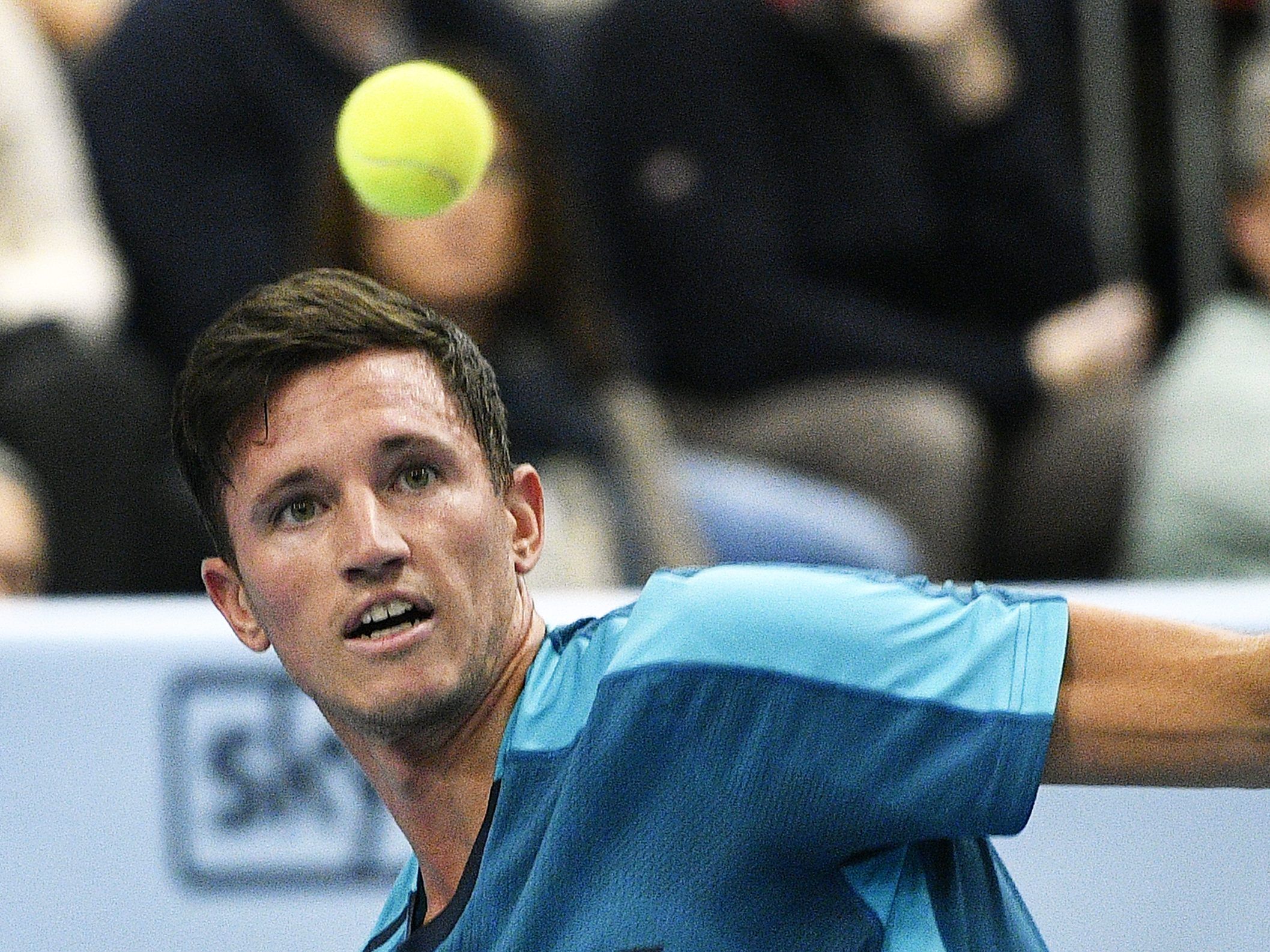 Der Niederösterreicher Dennis Novak schaffte es gegen den Italiener Thomas Fabbiano ins Achtelfinale.