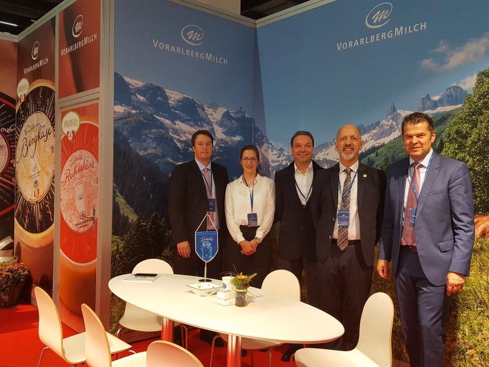 Verkaufsteam der Vorarlberg Milch auf der Anuga.