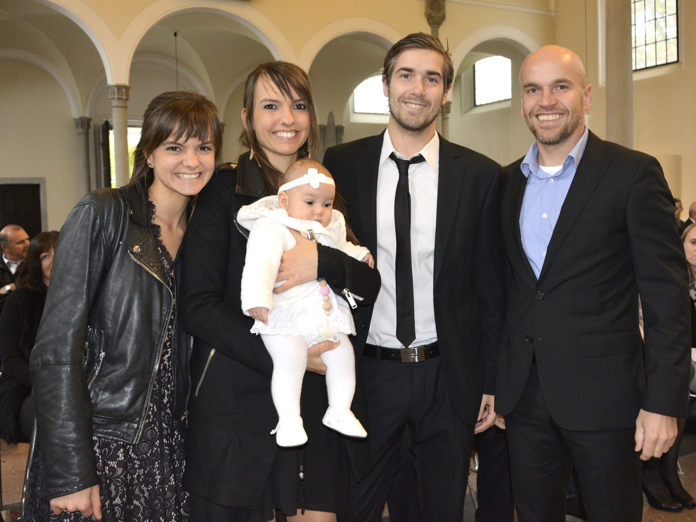 Klara und Thomas Weber ließen ihr Töchterchen Chiara Marie in der Kirche St. Sebastian in Hard taufen.