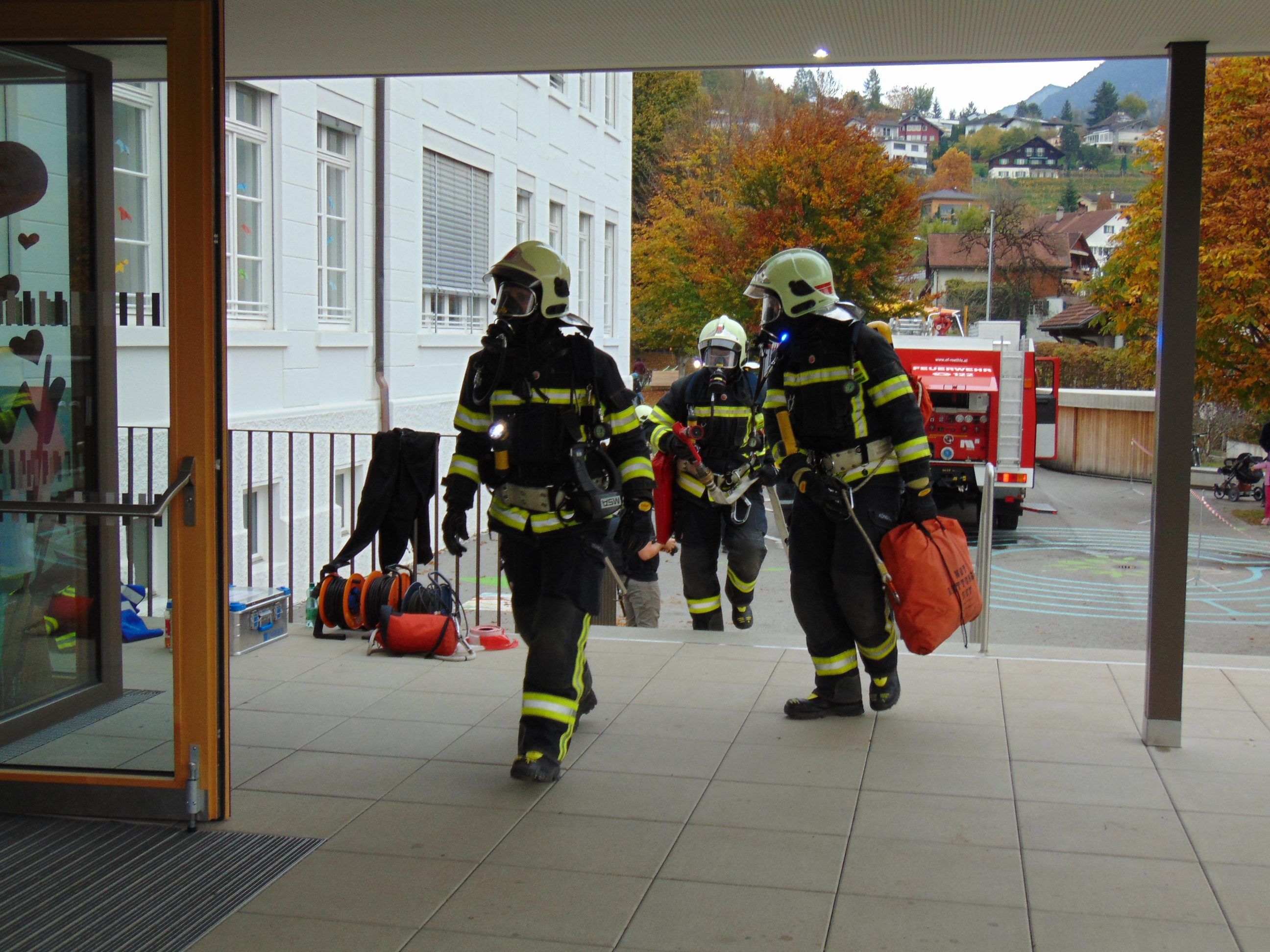 Die Röthner Wehrmänner zeigten bei der Herbstübung ihr Können