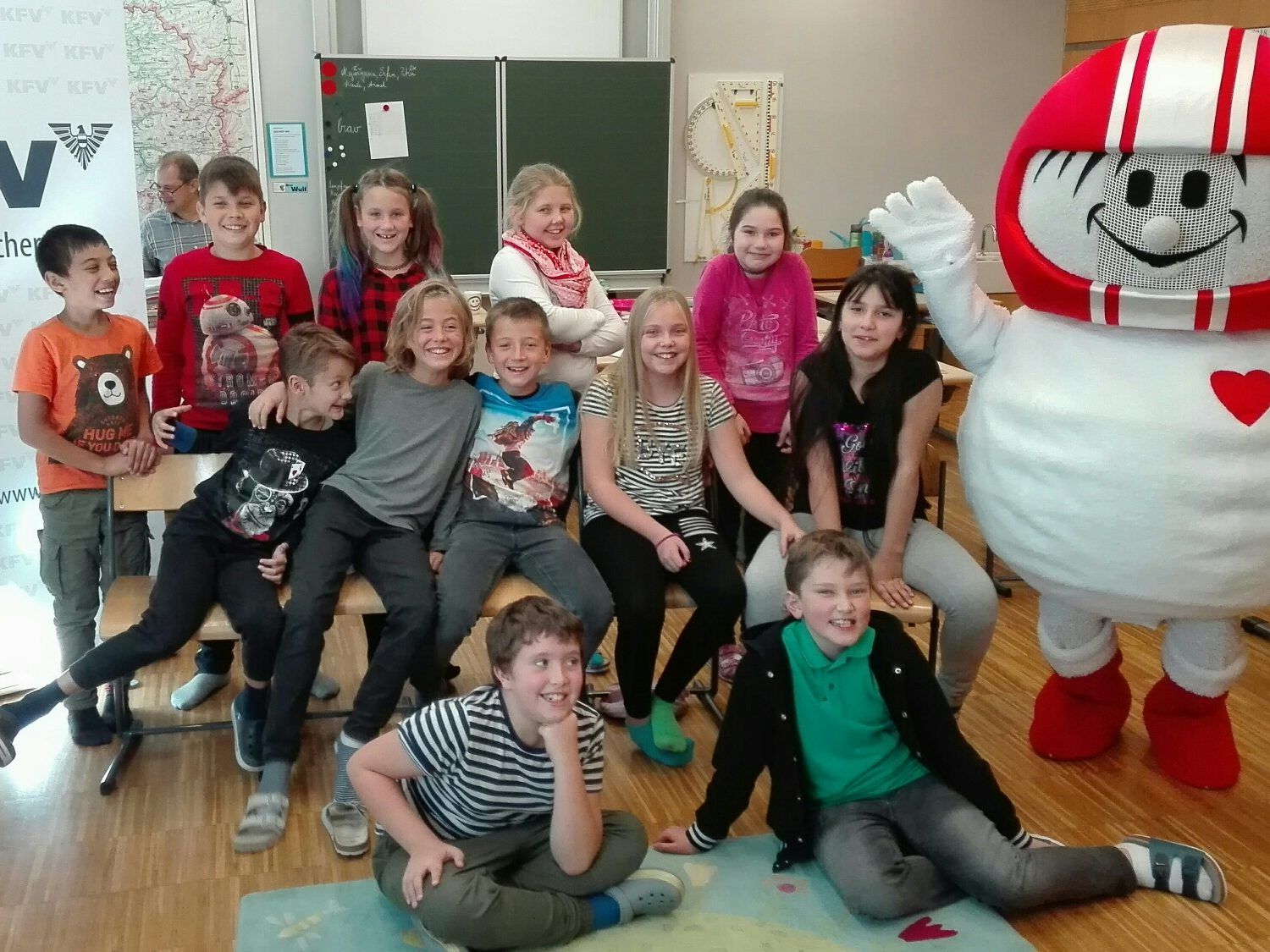 Helmi an der Volksschule Feldkirch-Levis.