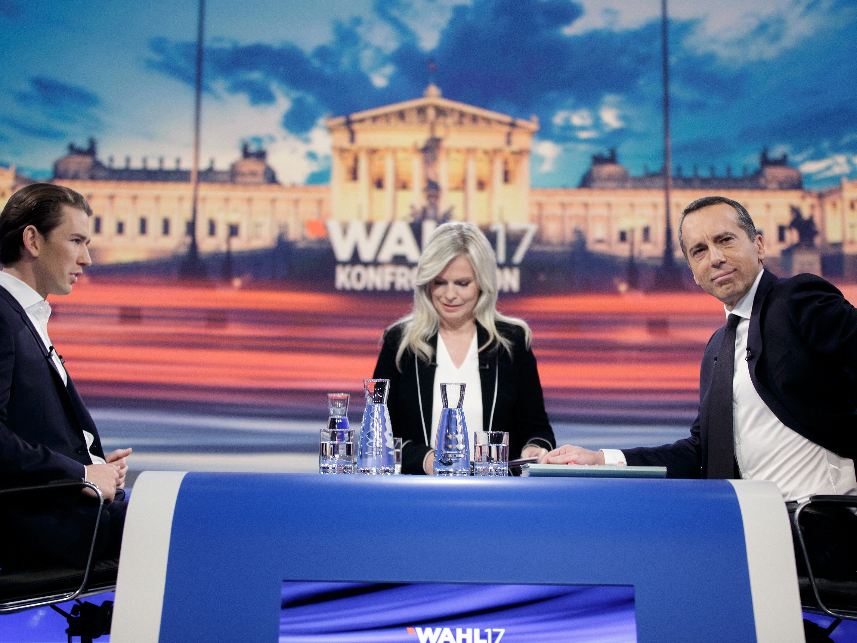 Ein letztes direktes Duell zwischen Kern und Kurz im ORF am Mittwoch