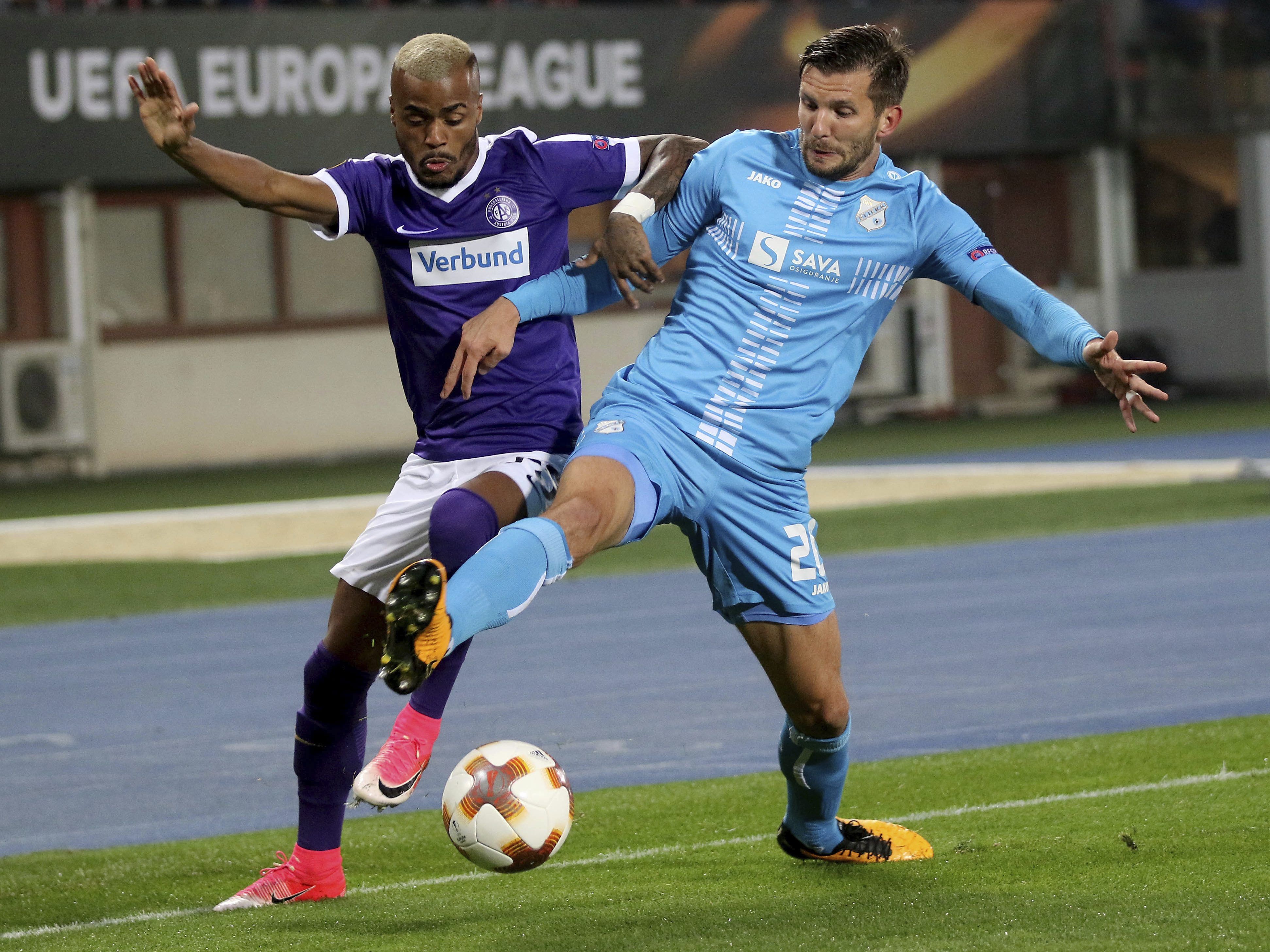 Alex Gorgon (r.) empfängt die Austria mit Rijeka am Donnerstag zum Rückspiel.
