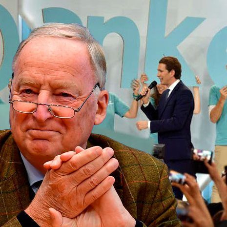 Alexander Gauland freut sich über den Sieg der ÖVP.