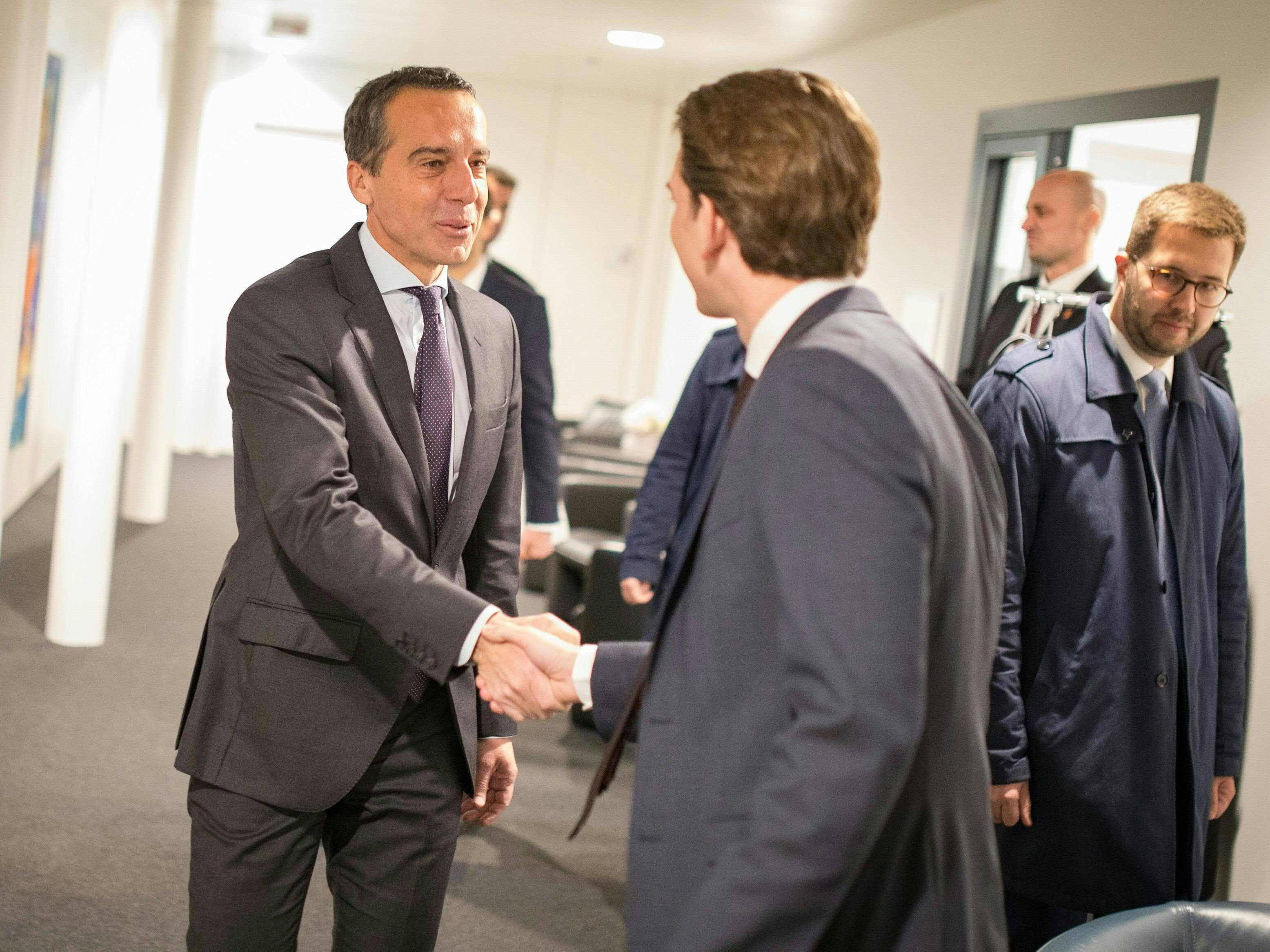 Kurz und Kern trafen sich zu einem Sondierungsgespräch.