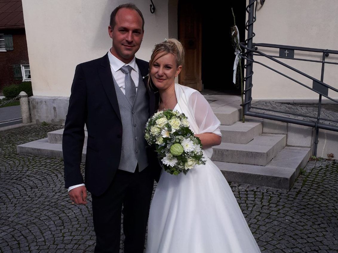 Hochzeitspaar Martina Preuss und Sebastian Fuchs.