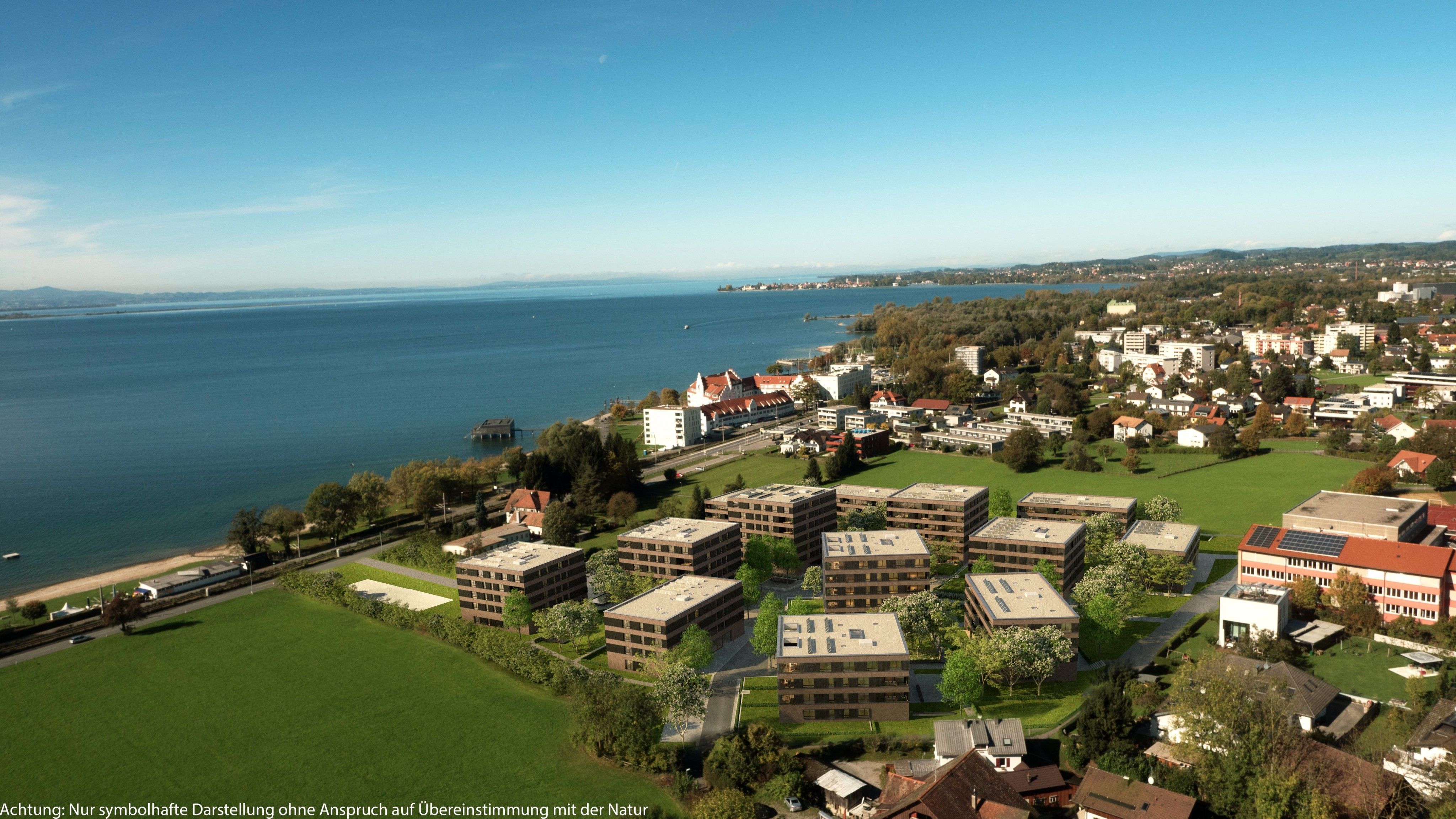 Im Südosten des Quartiers „Mein Seedomizil“ in Lochau entsteht die neue Kapelle.