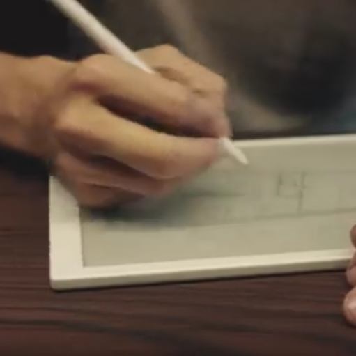 Das Tablet sieht aus wie Papier und fühlt sich auch so an.