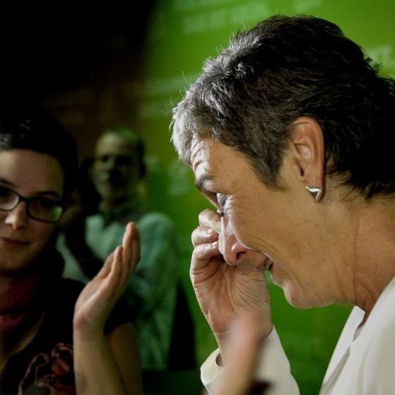 Bittere Tränen von Grünen-Spitzenkandidatin Ulrike Lunacek.