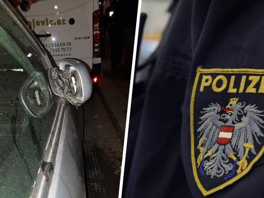 Die Jugendlichen schlugen mit ihren Fäusten gegen ein Fahrzeug.