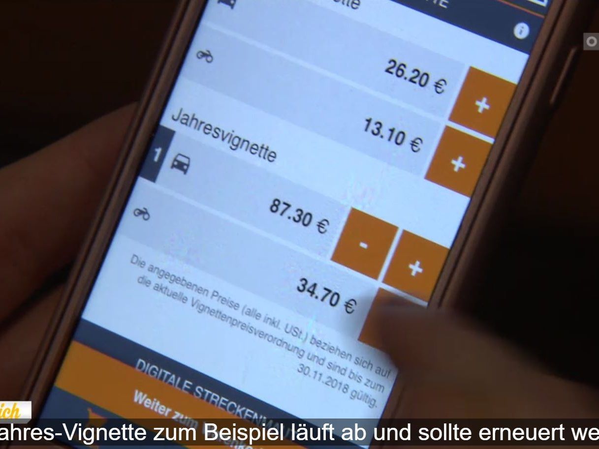 Ab jetzt müssen Autofahrer ihre Vignette nicht mehr kleben, dank der digitalen Version.