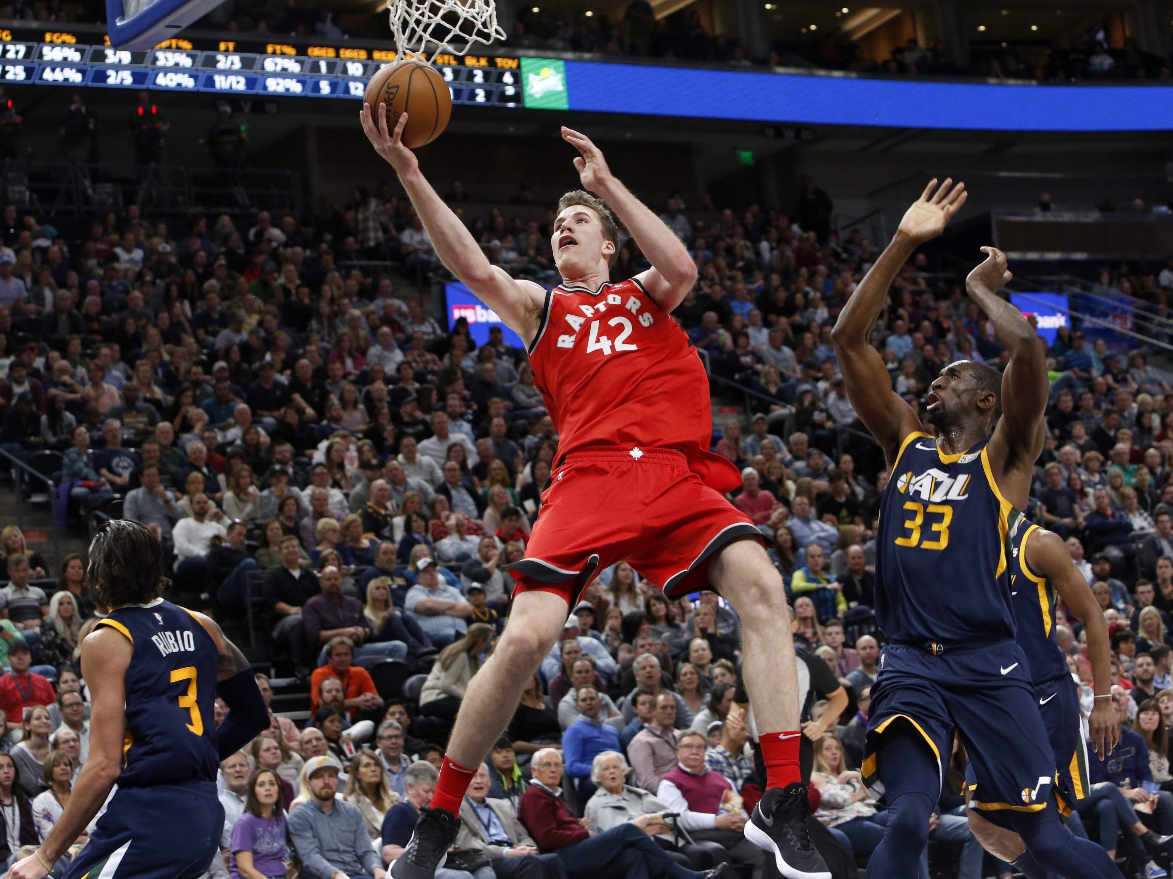 Österreichs NBA-Export Jakob Pöltl zeigt sich zufrieden in Toronto Österreichs NBA-Export Jakob Pöltl zeigt sich zufrieden in Toronto