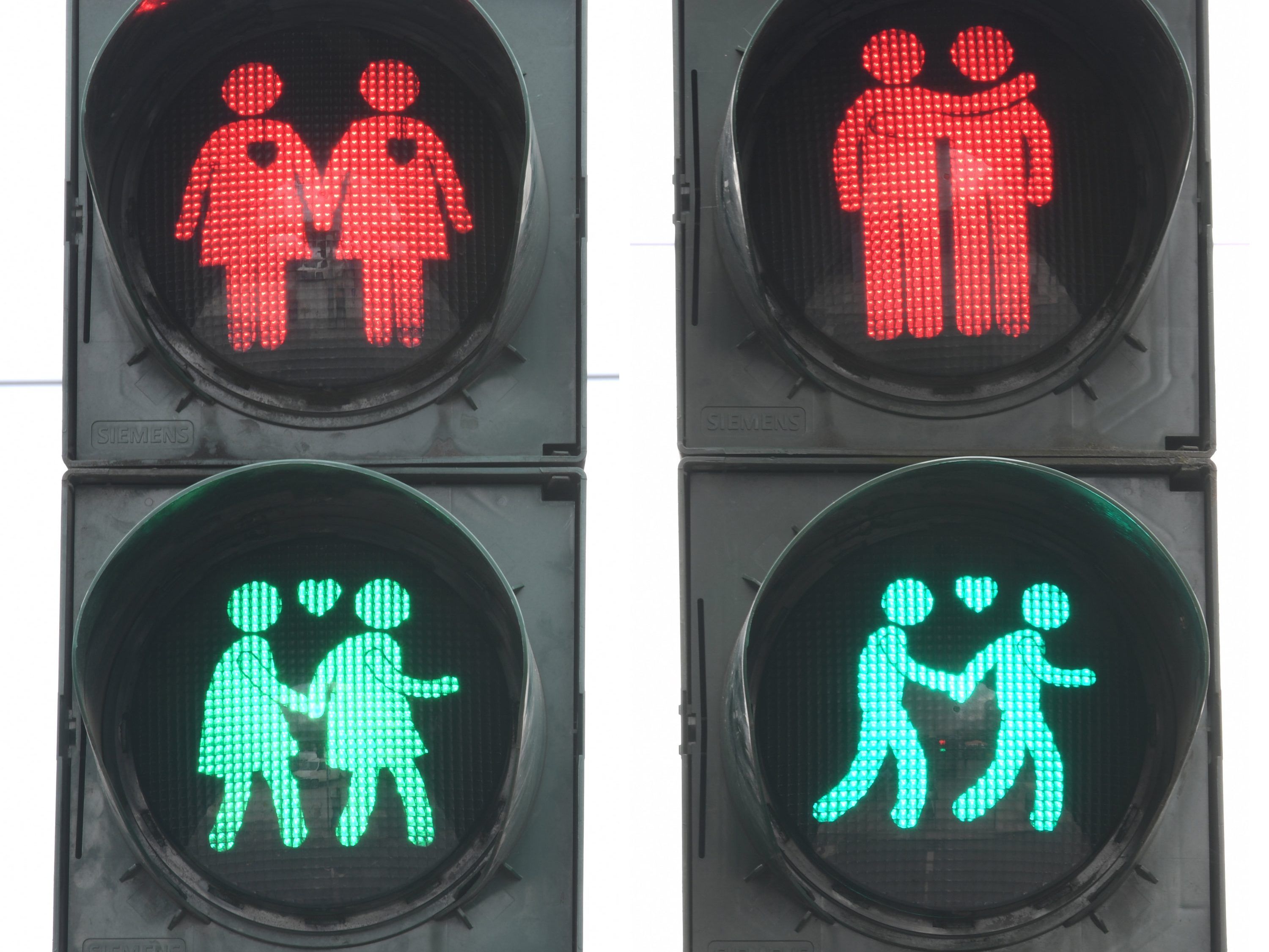 In Wien hat ein Ampelpärchen-Shop eröffnet. In Wien hat ein Ampelpärchen-Shop eröffnet.