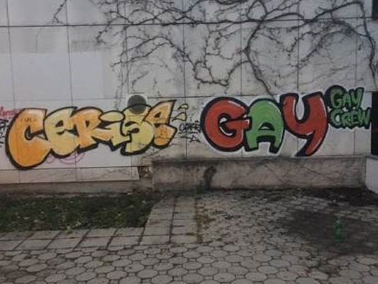 Dieses "Kunstwerk" hinterließen die Sprayer