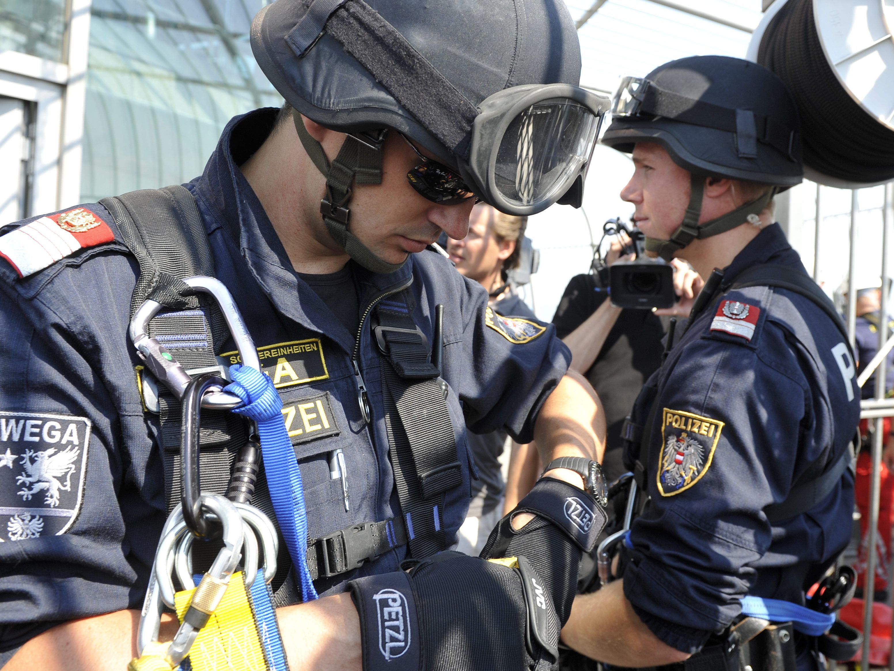 Polizei und Bundesheer üben die Sicherung von Infrastruktur in Wien