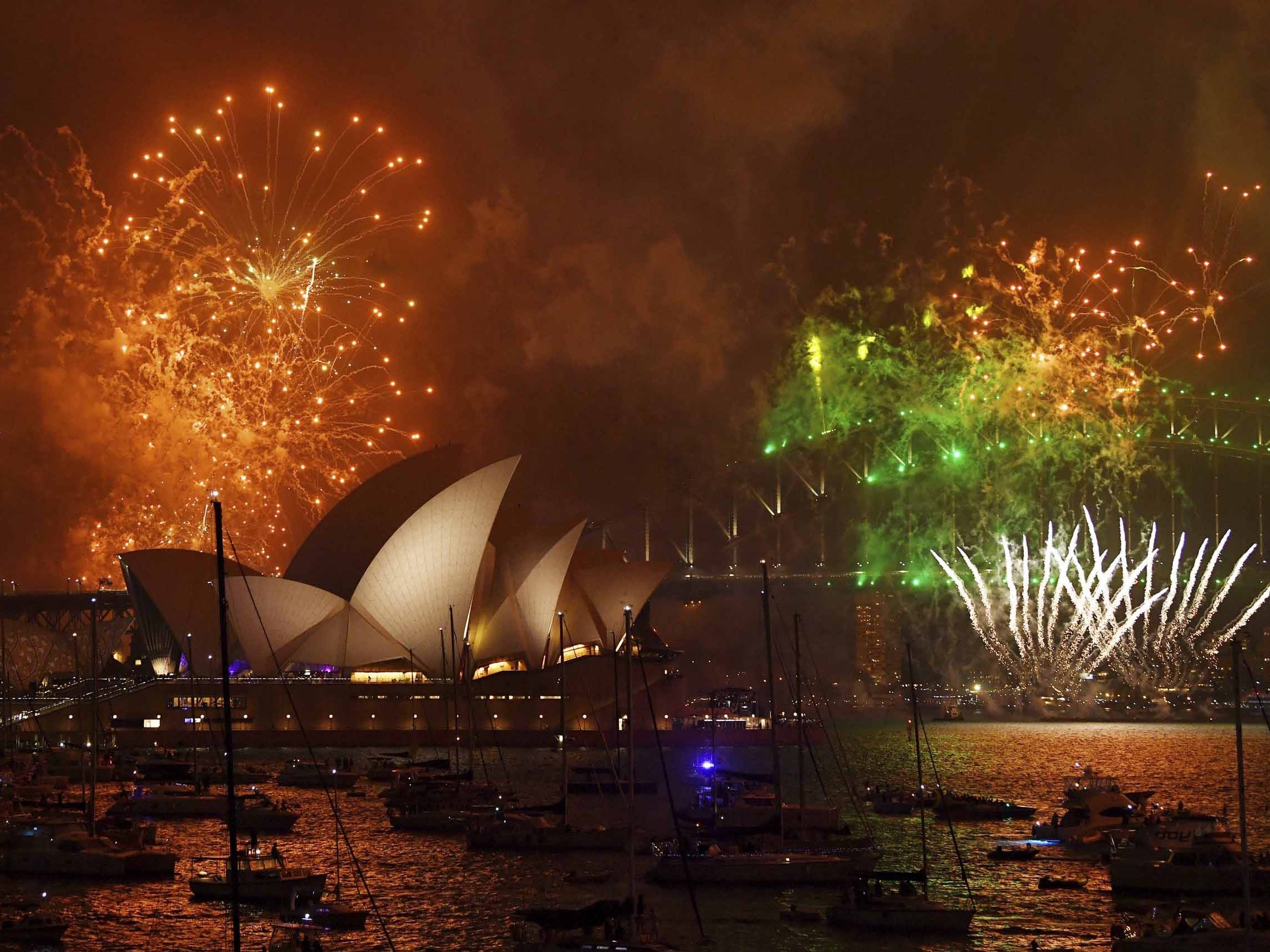 Spektakuläres Feuerwerk in Sydney. Spektakuläres Feuerwerk in Sydney.