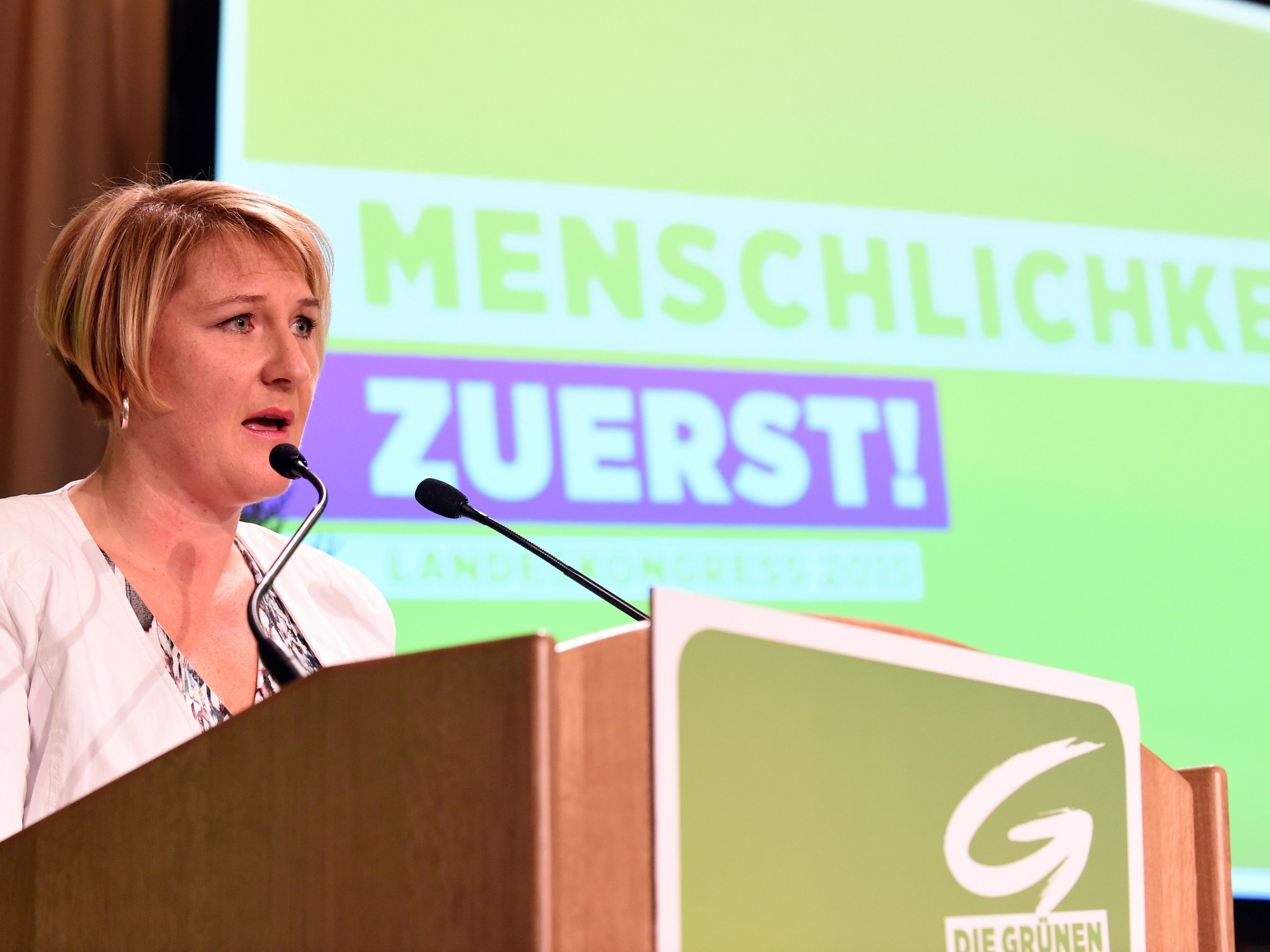 Helga Krismer ist das Gesicht des Landtagswahlkampfes der Grünen in Niederösterreich