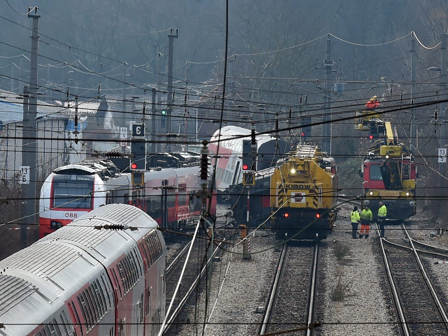 An der Unfallstelle in Kritzendorf in der Gemeinde Klosterneuburg (Bezirk Tulln)