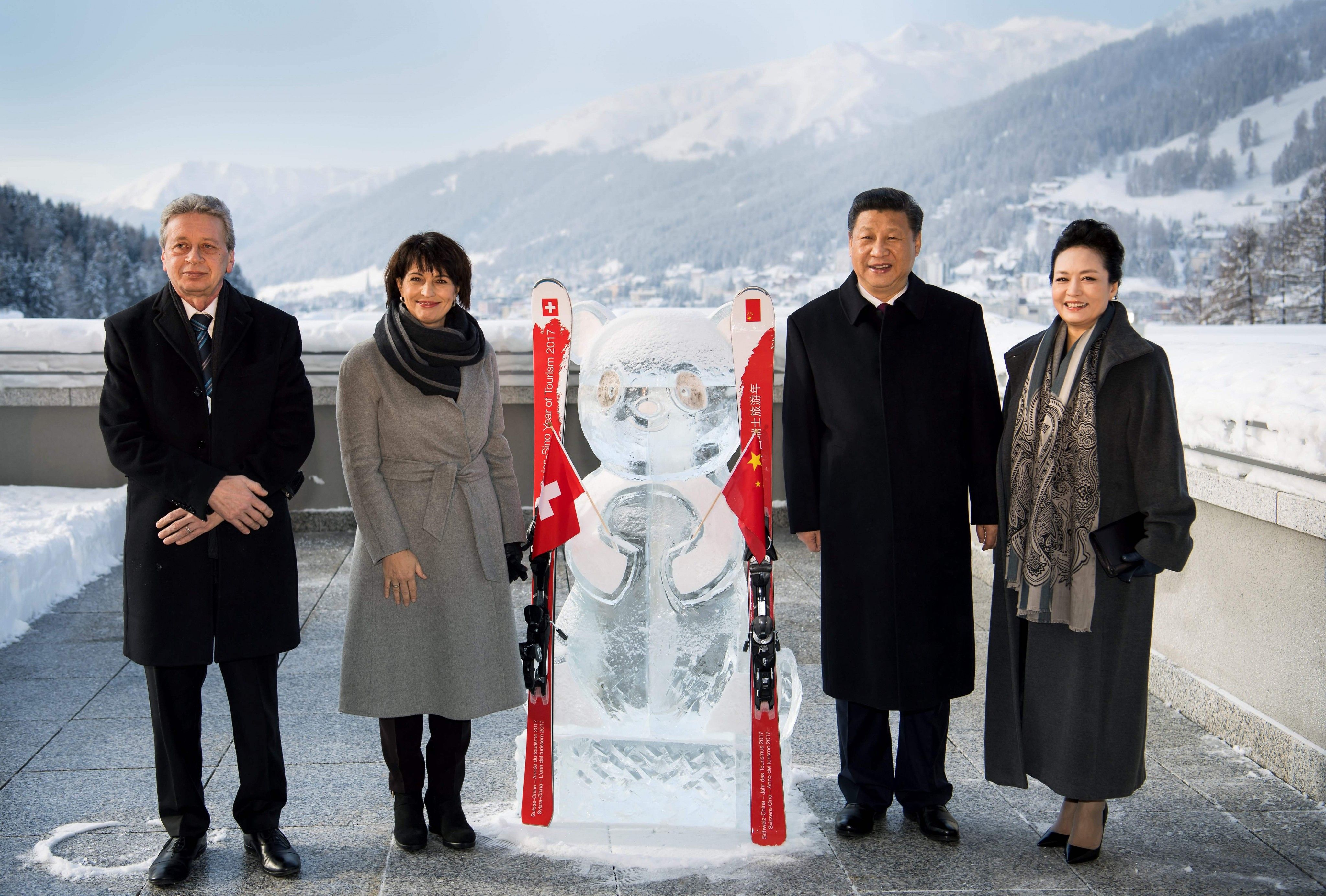 Xi Jinping in Davos. Xi Jinping in Davos.