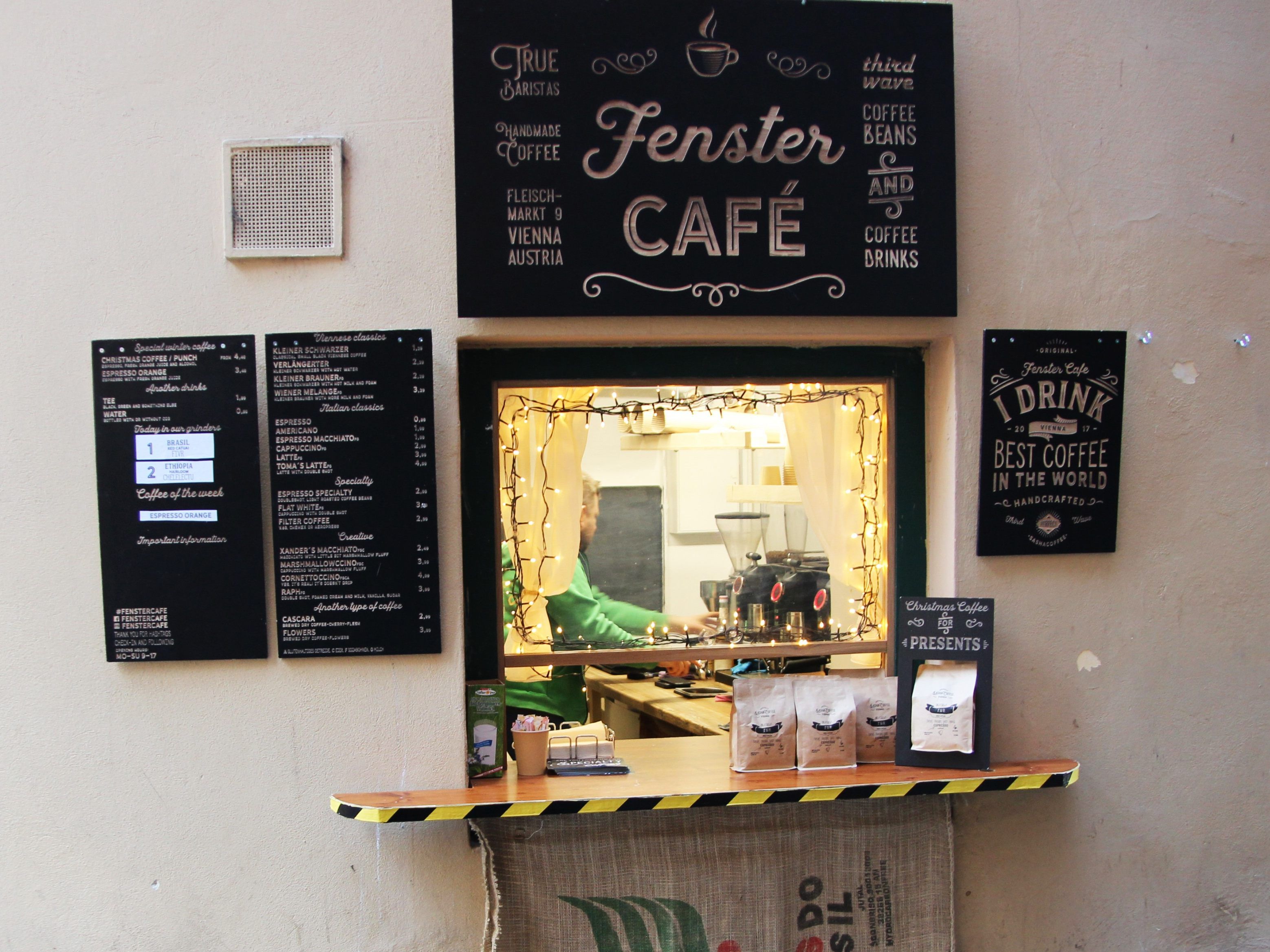 Wir haben mal bei "Fenster Café" Kaffee verkostet