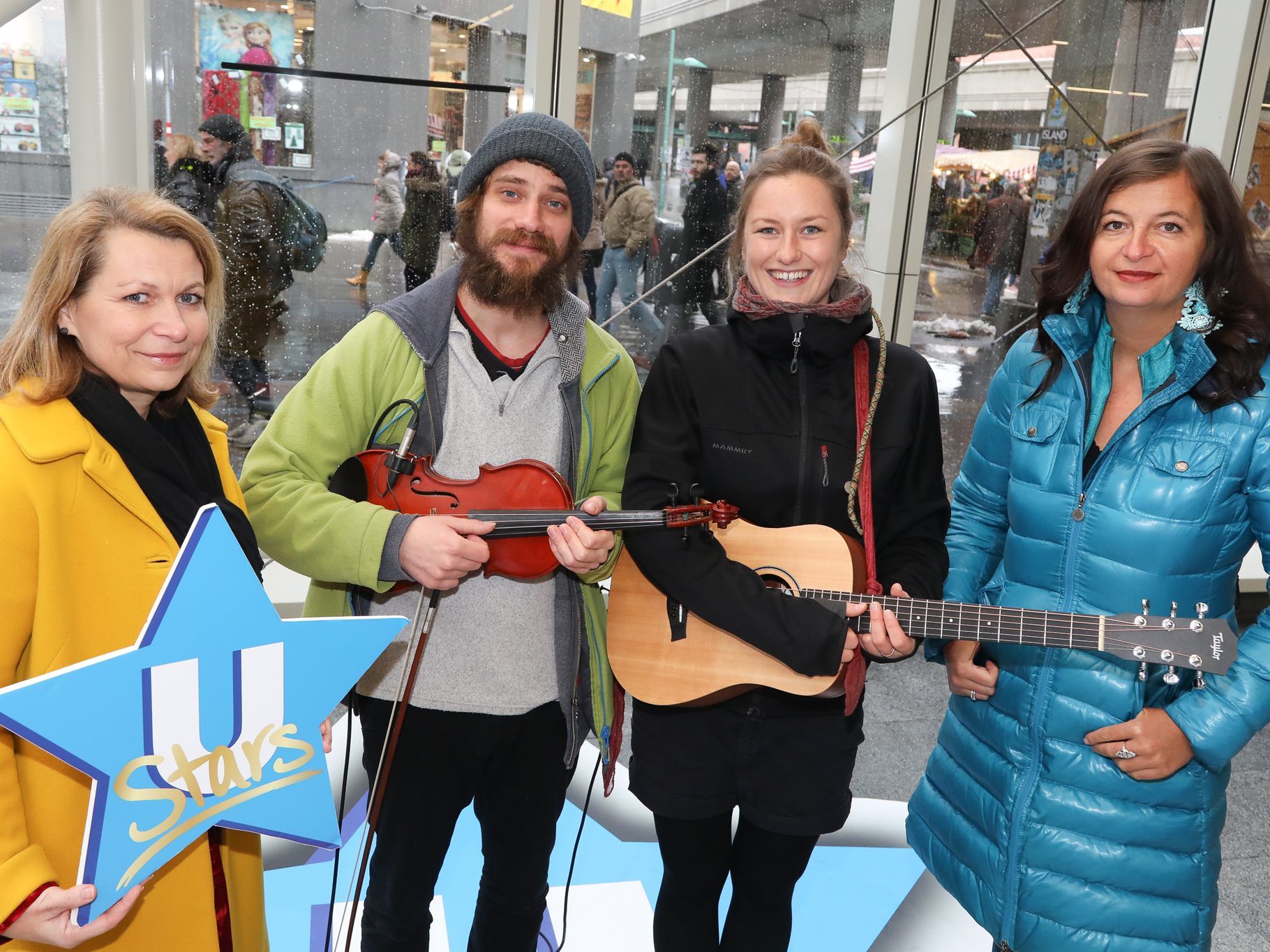 Die U-Bahn-Stars spielen nun auch in der U6-Station Handelskai auf.