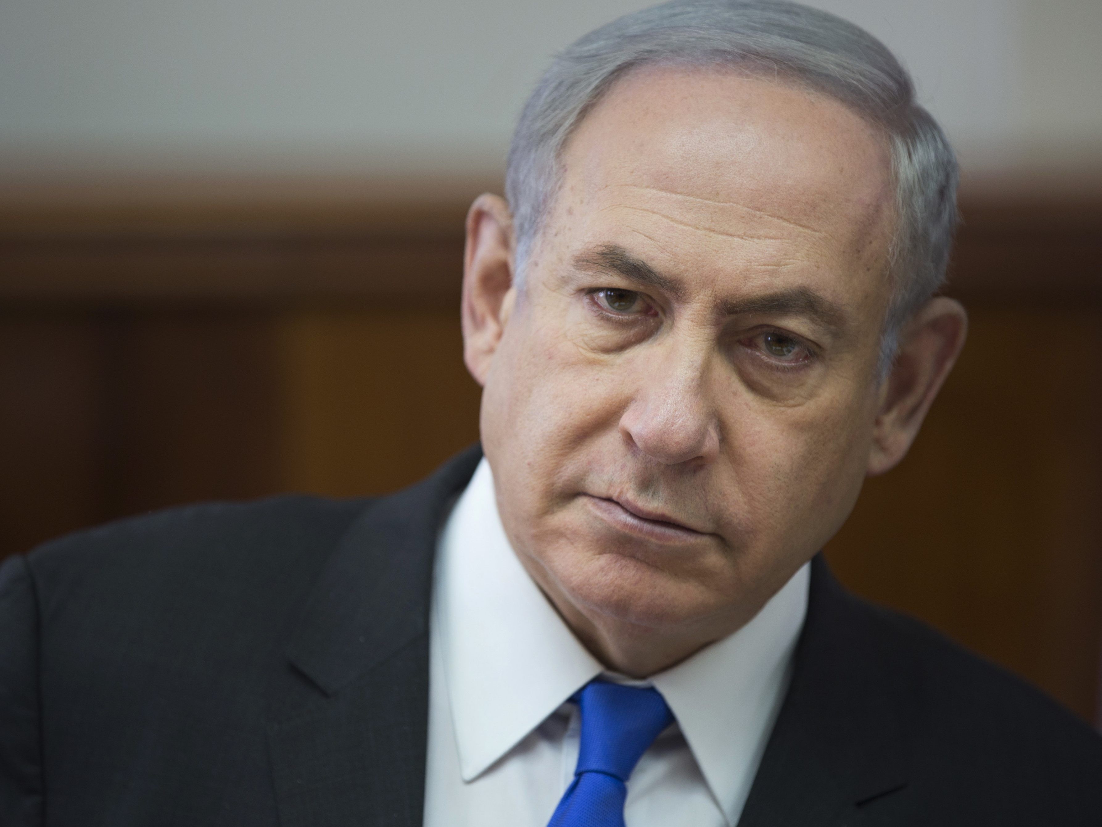Der israelische Ministerpräsident Benjamin Netanjahu wird in Brüssel empfangen. Der israelische Ministerpräsident Benjamin Netanjahu wird in Brüssel empfangen.