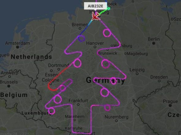 Ein weihnachtlicher Testflug.