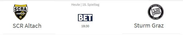 SCR Altach gegen Sturm Graz, LIVE auf VIENNA.at