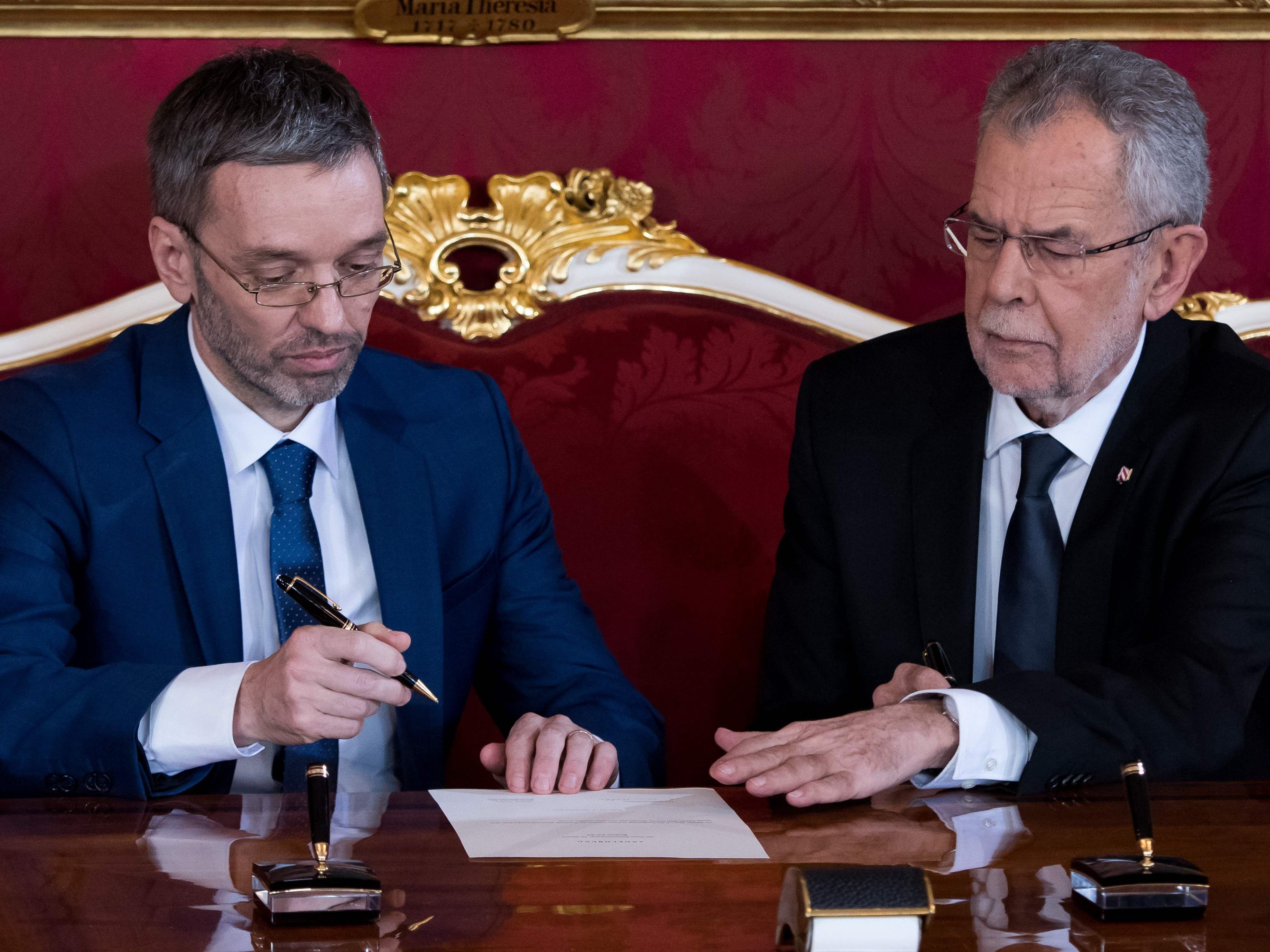 Kickl übernahm das Amt des Innenministers.