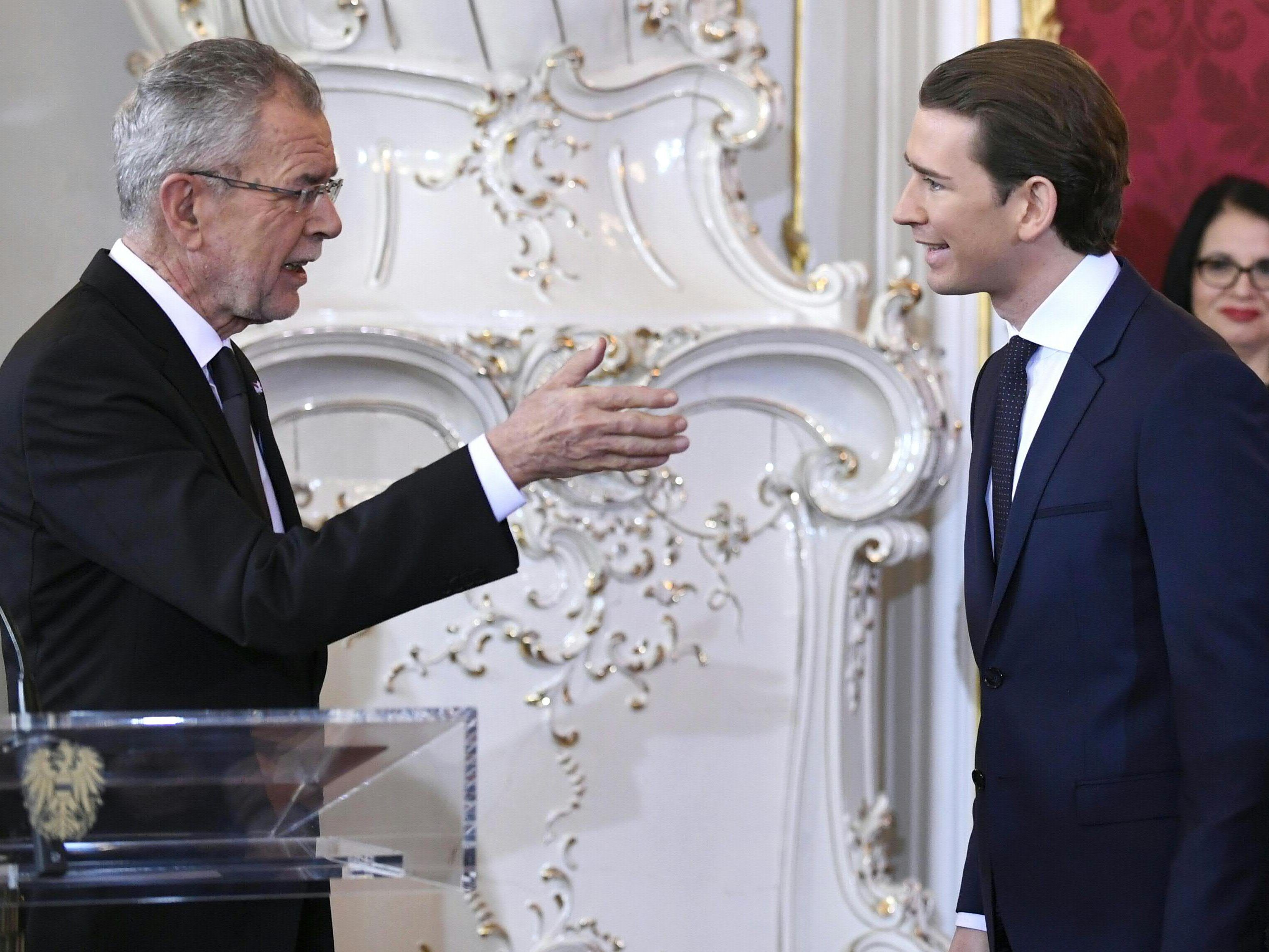 Van der Bellen und Kurz starten mit prominenten EU-Gästen ins neue Jahr.