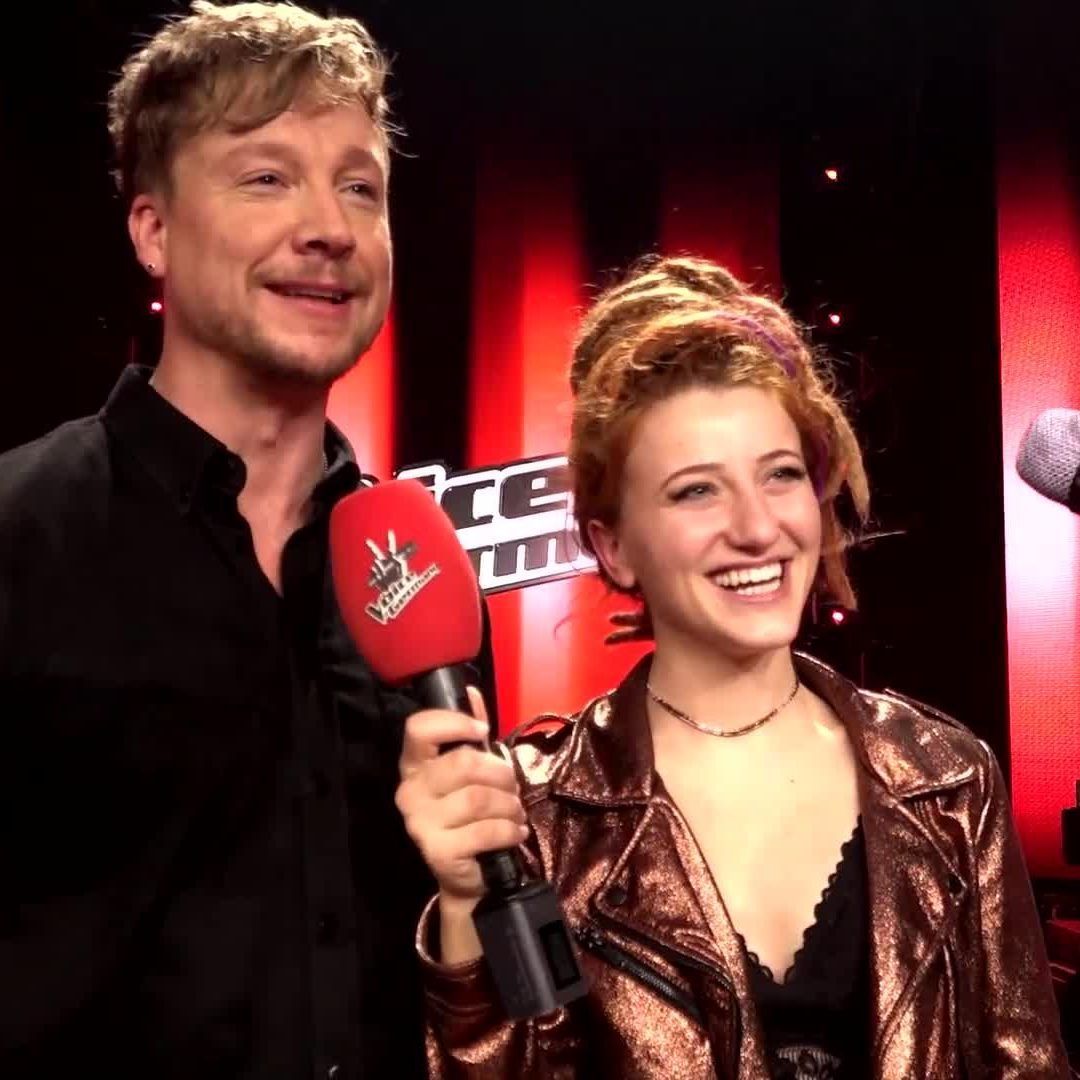 Samu Haber mit Natia, Gewinnerin von The Voice of Germany 2017.