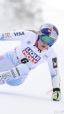Vonn hat 0,6 Sekunden Vorsprung