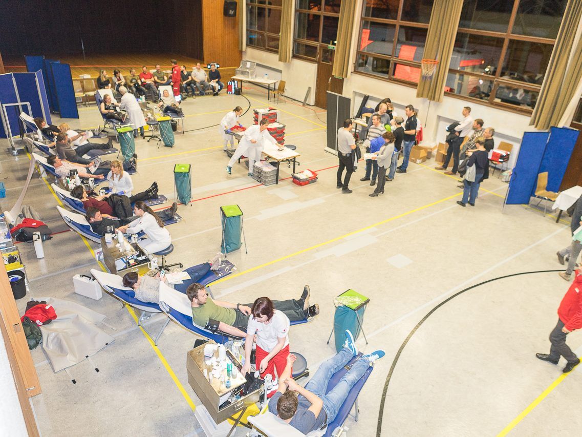 Großer Andrang herrschte bei der Blutspendeaktion in der Rätikonhalle Vandans.