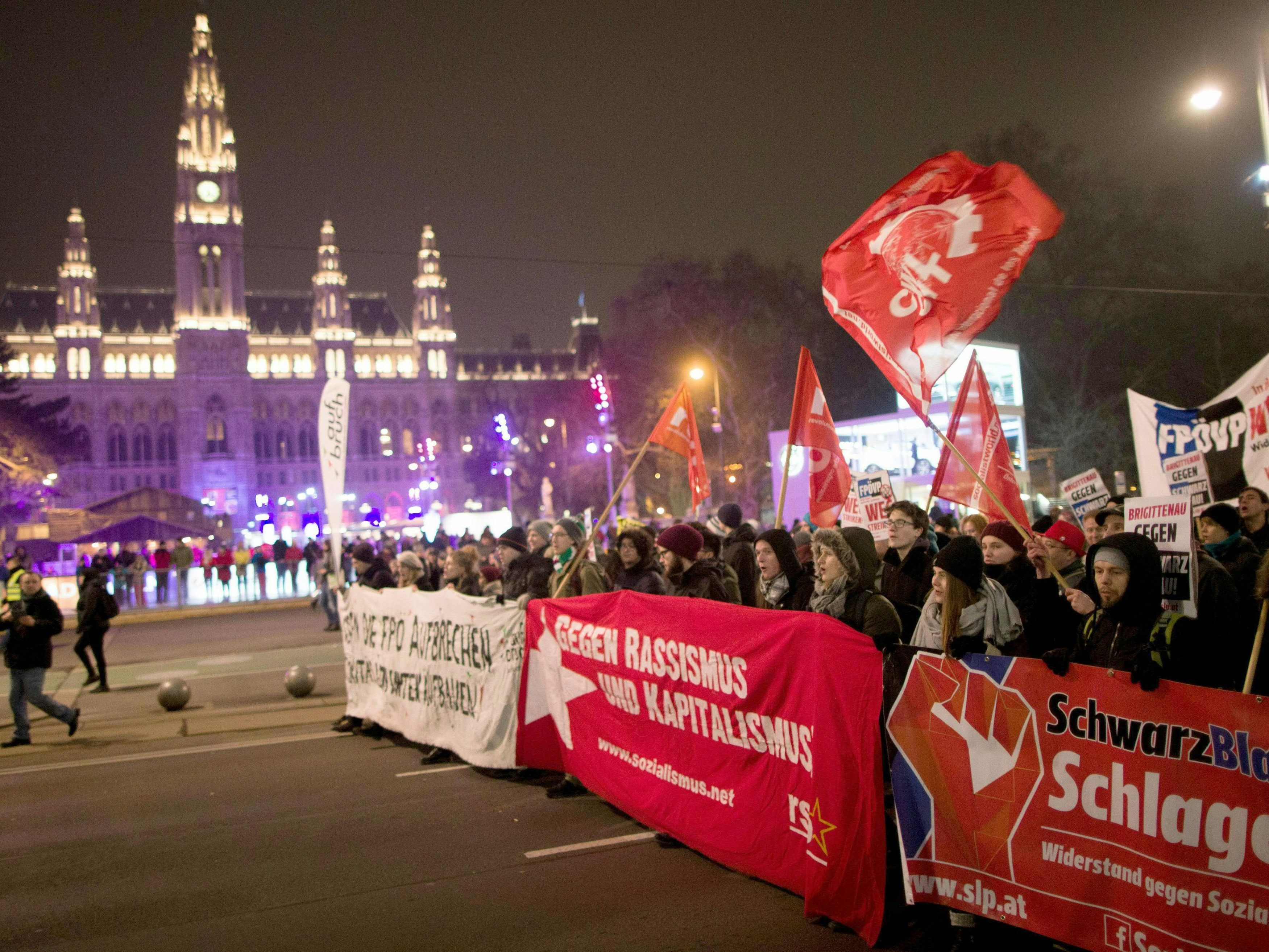 Die Akademikerball-Demo 2018 verlief ruhig. Die Akademikerball-Demo 2018 verlief ruhig.