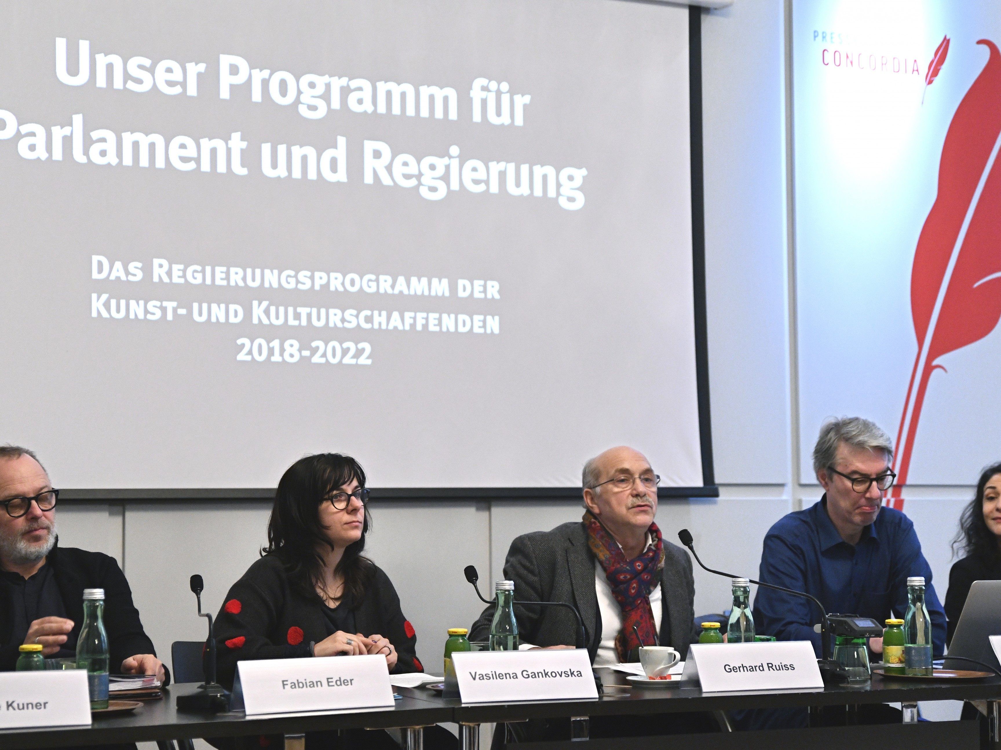 Kunst- und Kulturverbände präsentierten ihre Forderungen an die Regierung.