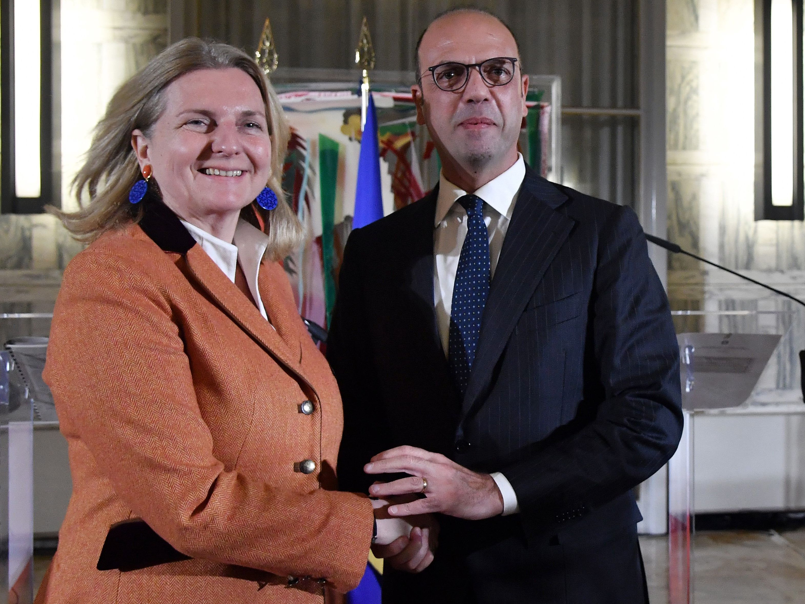 Kneissl traf Alfano am Dienstag in Rom.