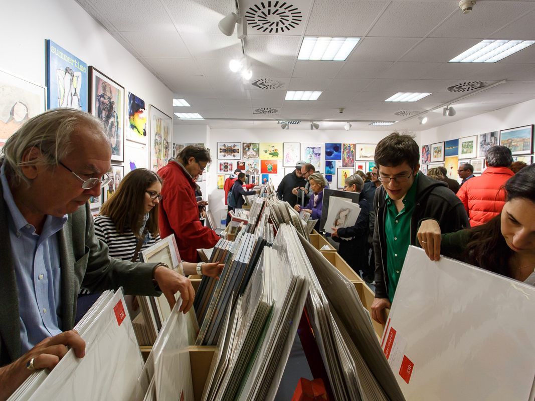 Ein großes Angebot an Arbeiten erwartet die Besucher beim Kunstsupermarkt.