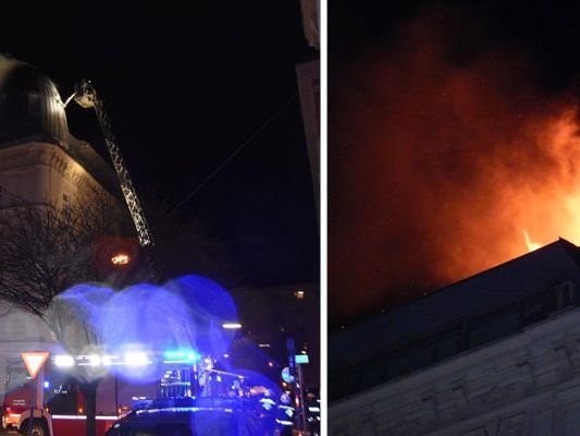 Die Feuerwehr bekämpfte die ganze Nacht die Flammen.