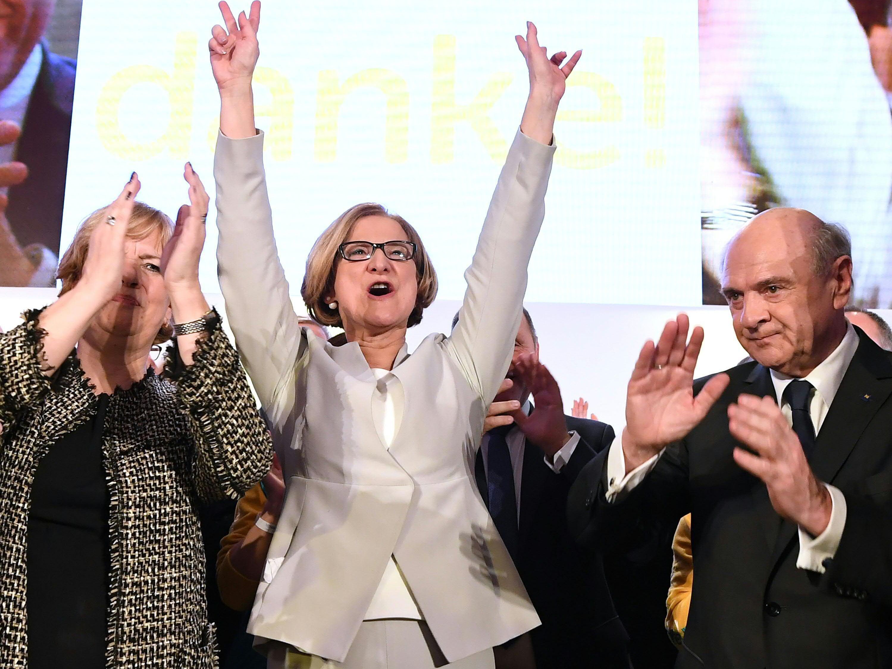 Die Wahlparty des Abends lieferte die ÖVP zusammen mit Johanna Mikl-Leiter.