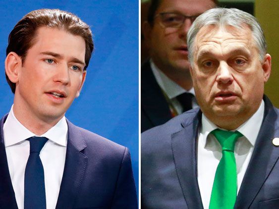 Gemeinsames Statement von Kurz und Orban.