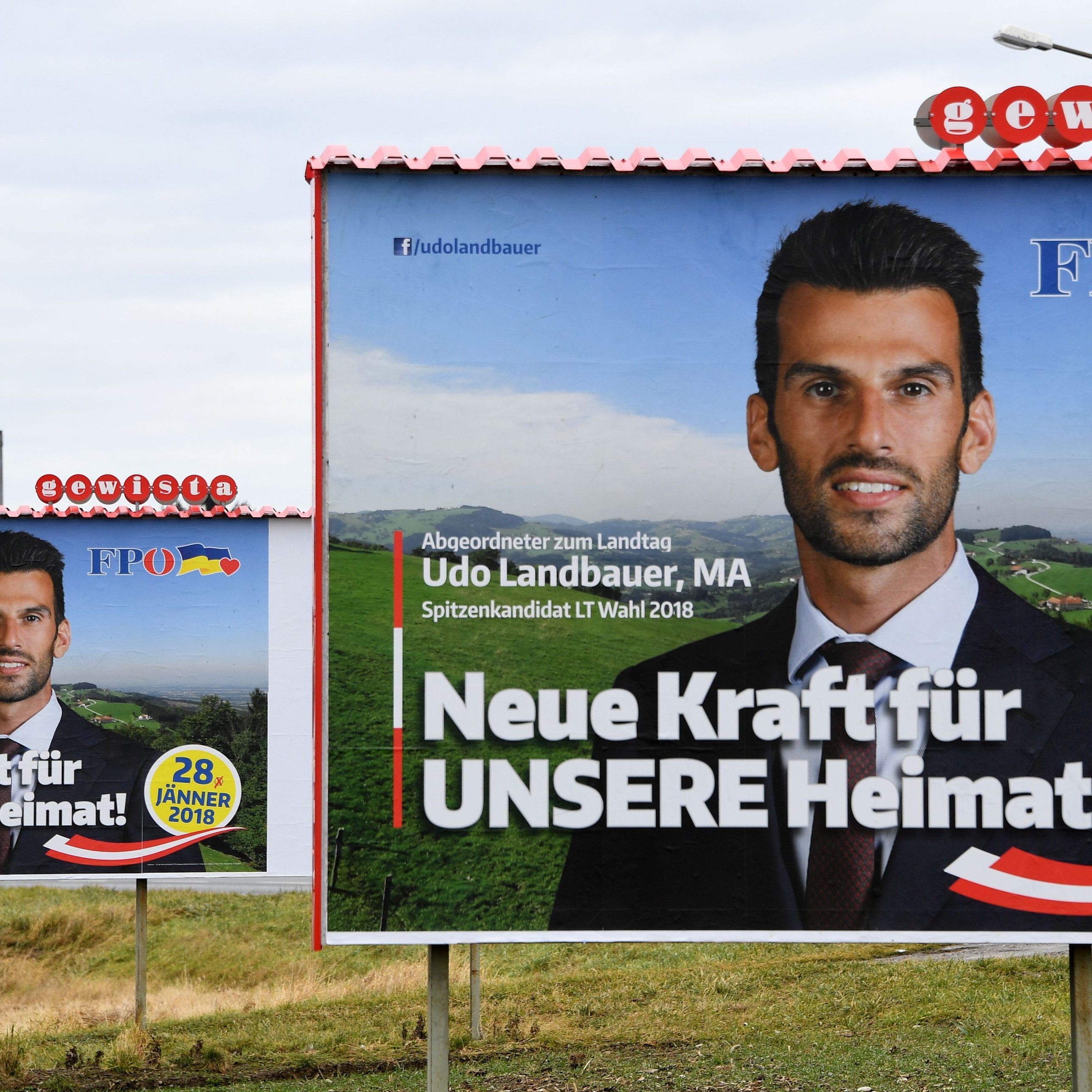 Die FPÖ präsentierte ihre Plakate für die Landtagswahl in Niederösterreich.