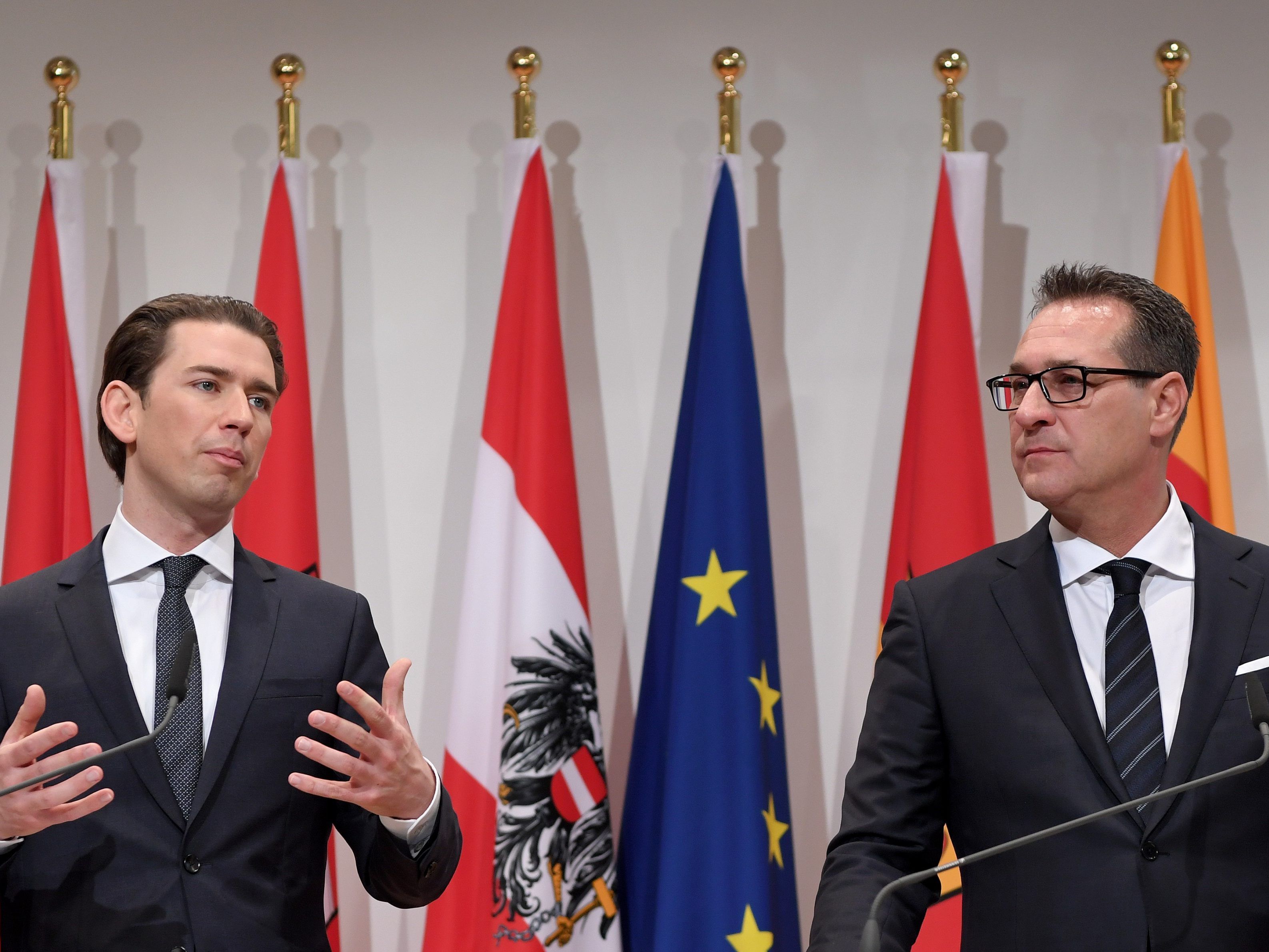 Kurz und Strache haben ihre erste Regierungsklausur abgeschlossen.