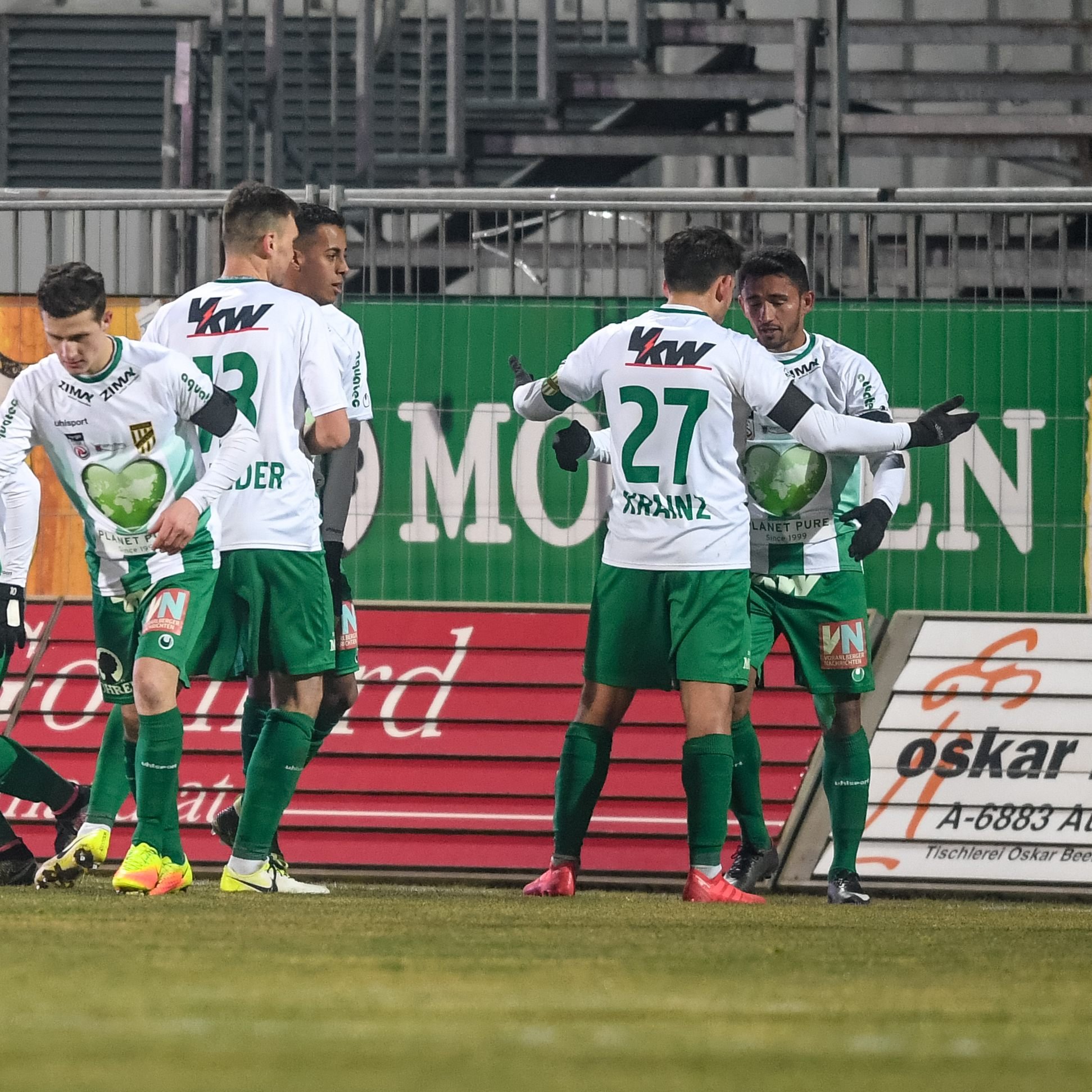 Die Austria durfte heute in letzter Minute doch noch jubeln.