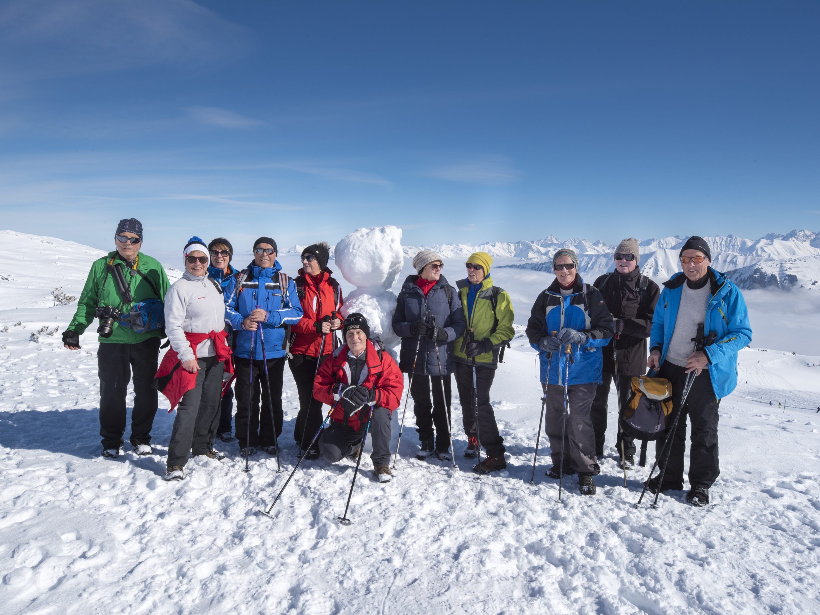 Wandergruppe auf dem Gottesackerplateau