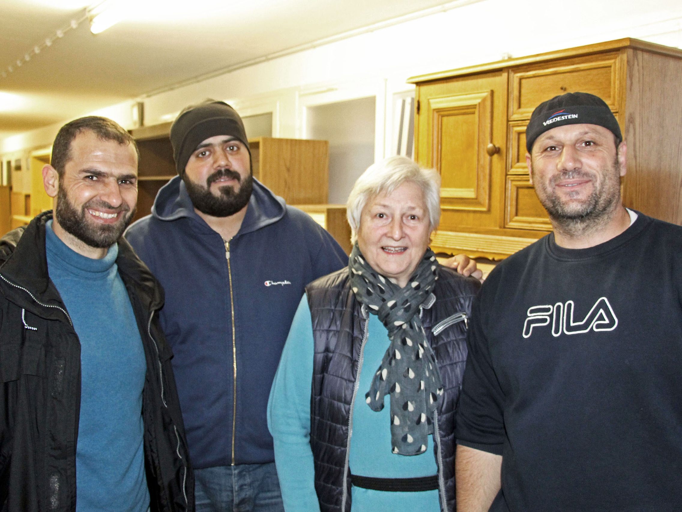 Das Team vom Harder Möbelflohmarkt mit Barbara Füssinger. ENK