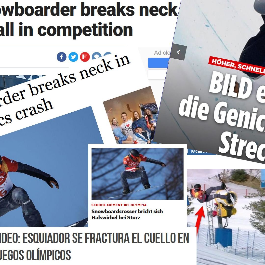 Auch die internationale Presse berichtet über den Horror-Sturz von Markus Schairer.