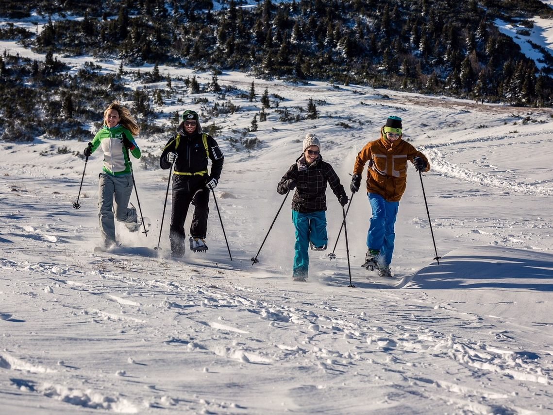 Schneeschuhwandern ist eine Trendsportart auf der Rax. Schneeschuhwandern ist eine Trendsportart auf der Rax.
